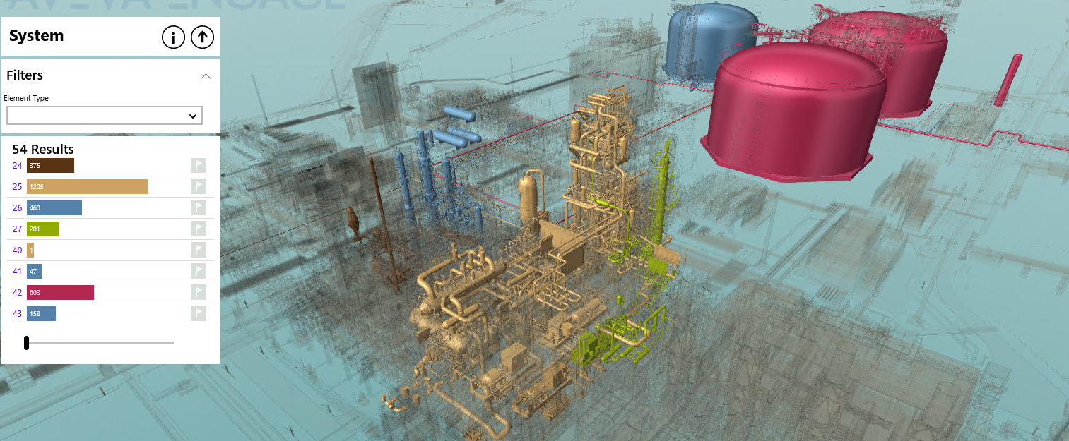 Raster Data inside the 3D Digital Twin Model using 3D AVEVA Engage for Hammerfest LNG